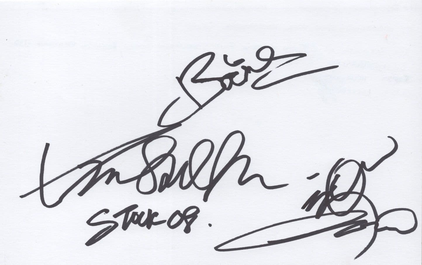 The Disciplines Norway Garage Rock Band Of REM Hand Signed Card