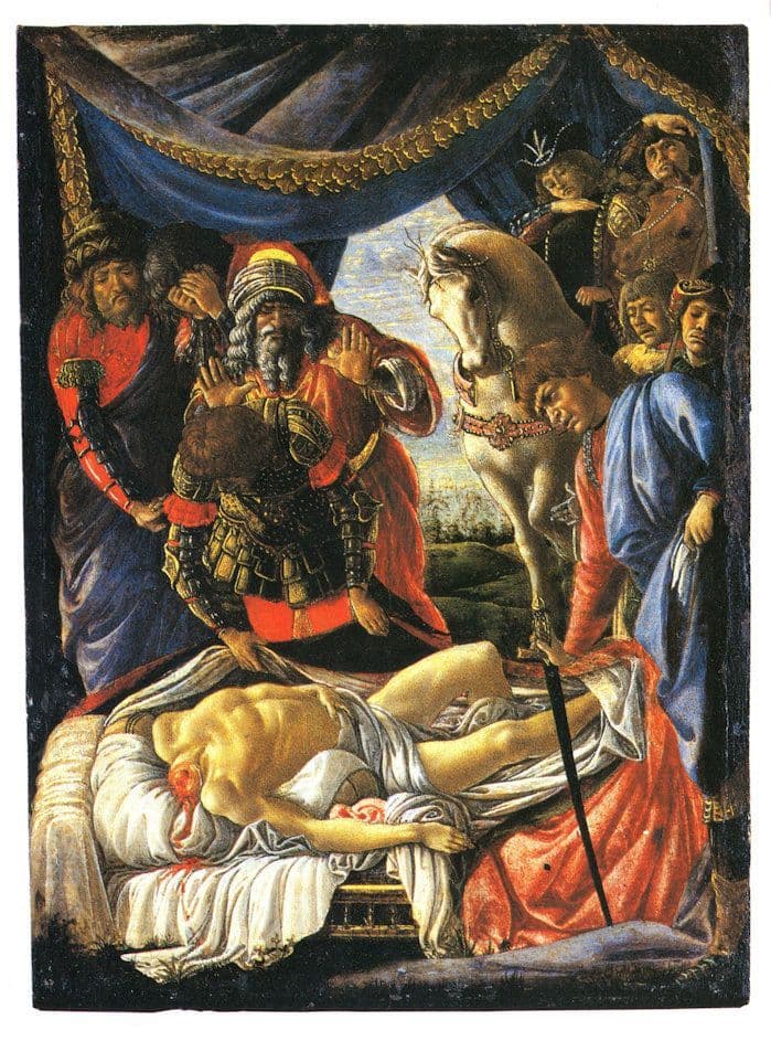 The Discovery Of The Dead Holofernes Botticelli Painting Postcard
