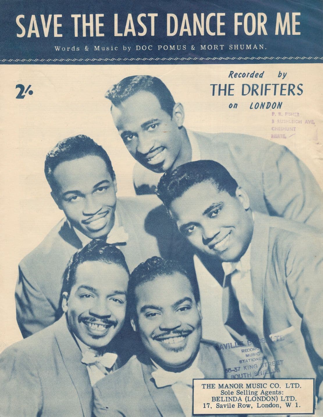 The Drifters Save The Last Dance For Me Sheet Music