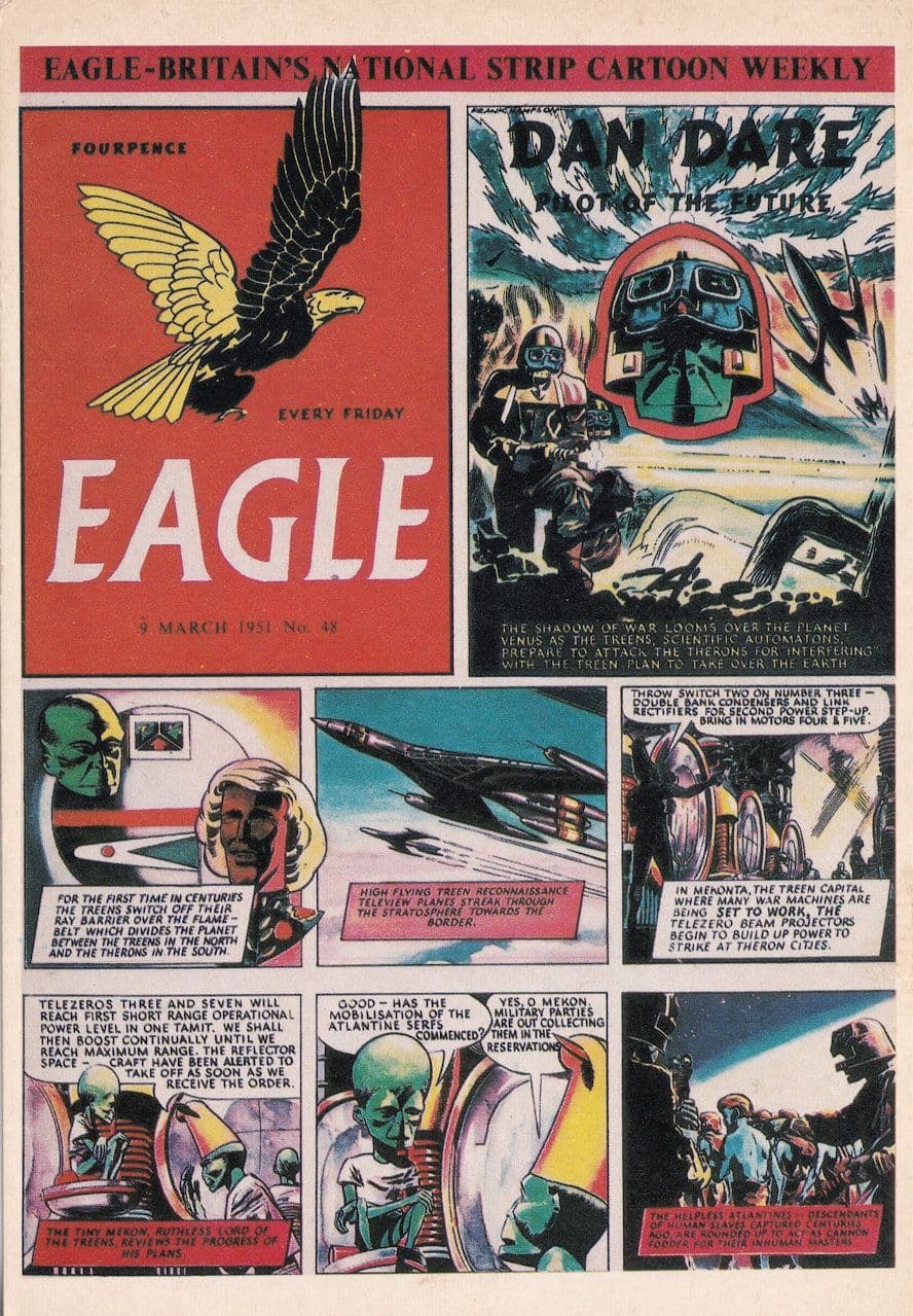 The Eagle Dan Dare Antique Comic Rare Postcard