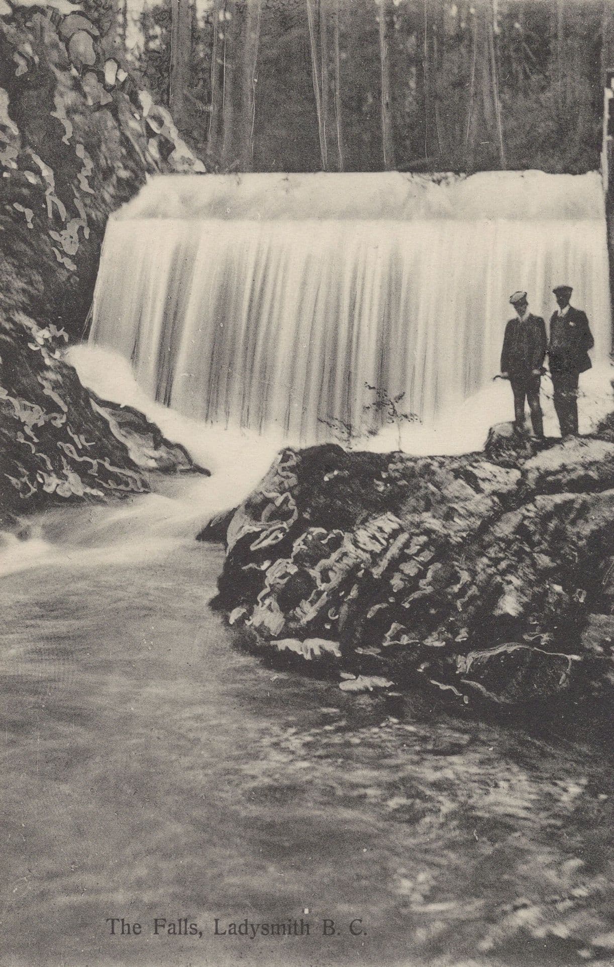 The Falls Ladysmith BC Canada Antique Postcard