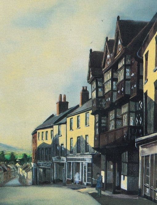 The Feathers Bull Ring Birmingham Painting Postcard