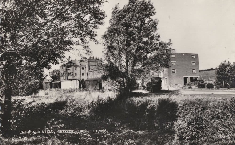 The Flour Mills Robertsbridge Sussex Real Photo Vintage Postcard