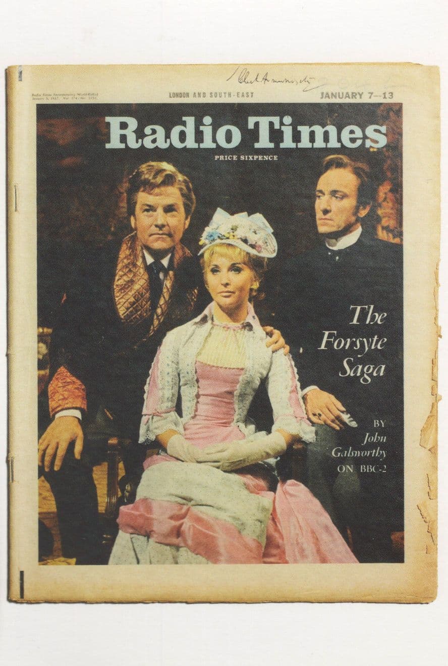 The Forsyte Saga Kenneth More BBC TV Show Radio Times Postcard