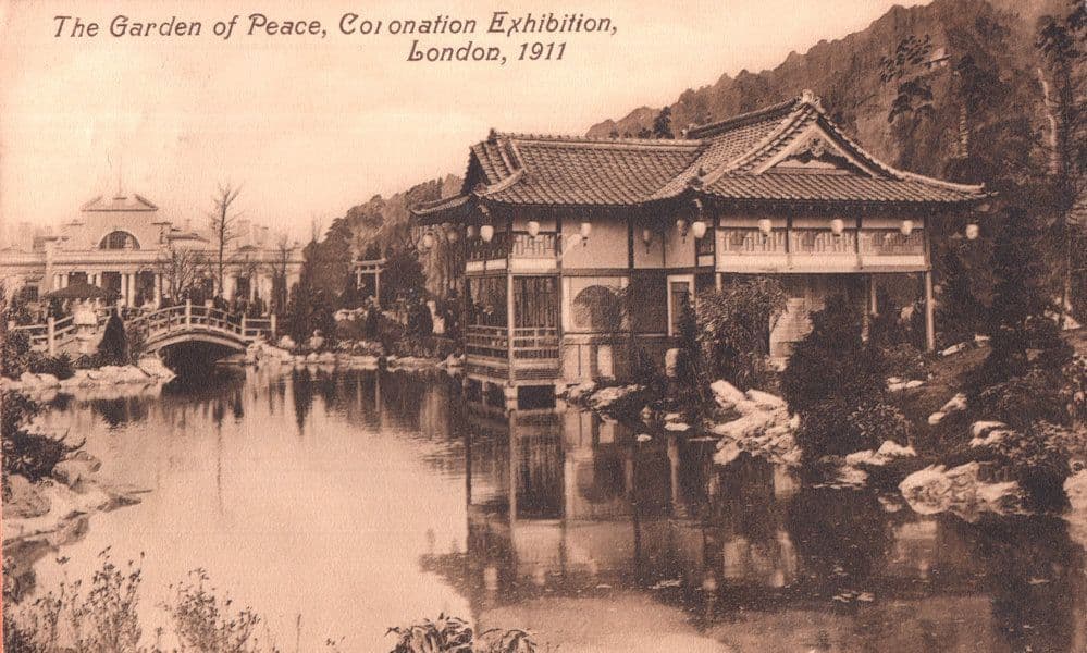 The Garden Of Peace Coronation Exhibition London Antique Postcard