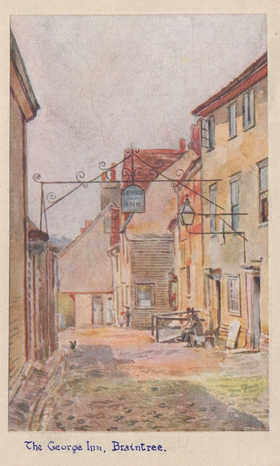 The George Inn Braintree Essex Antique Painting Postcard