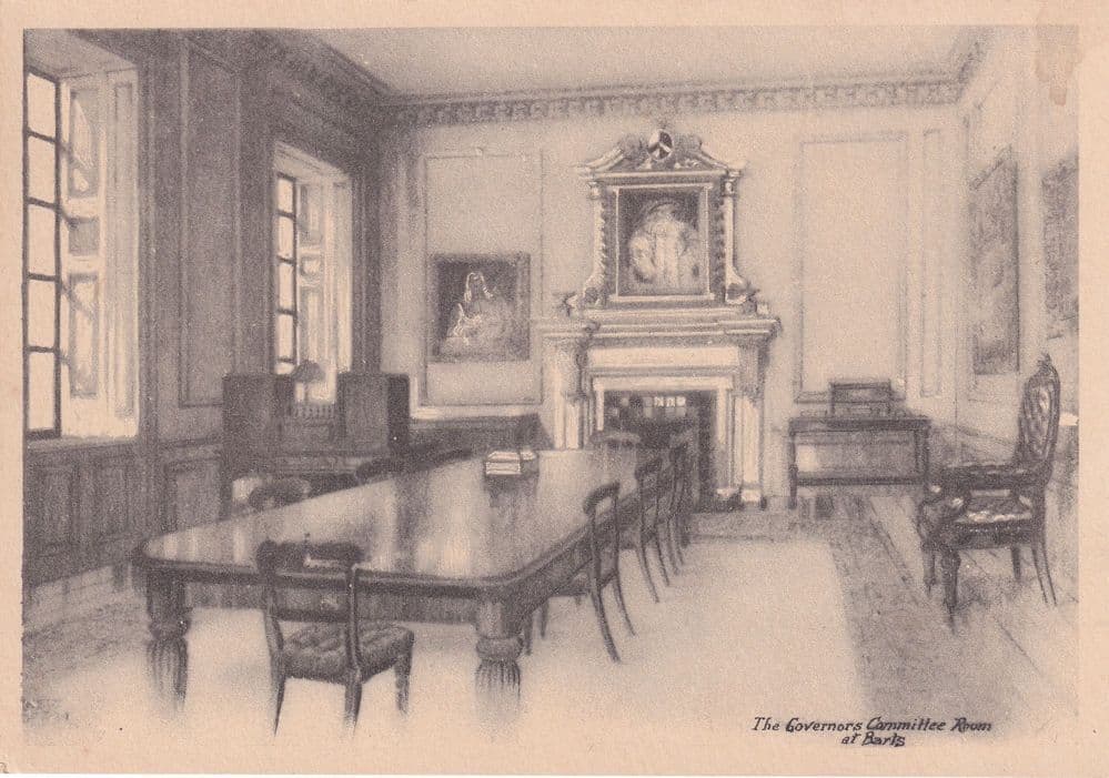 The Governors Committee Room St Bartholomew Hospital Postcard