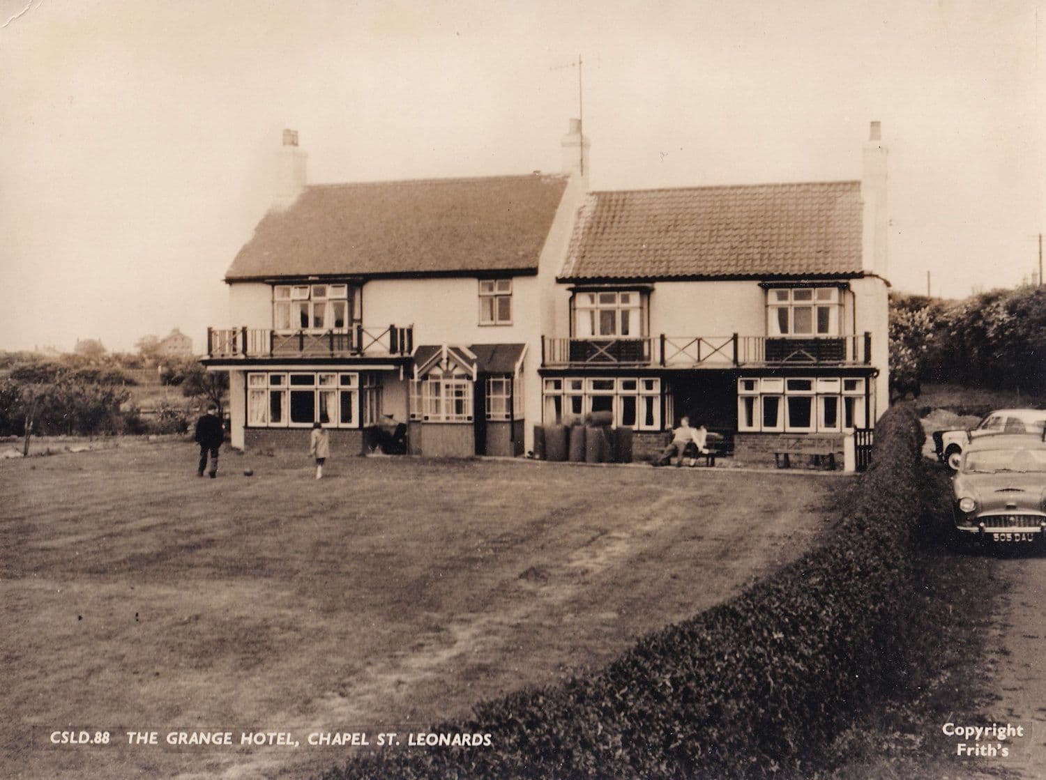 The Grange Hotel Chapel St Leonards Sussex Real Photo Old Postcard