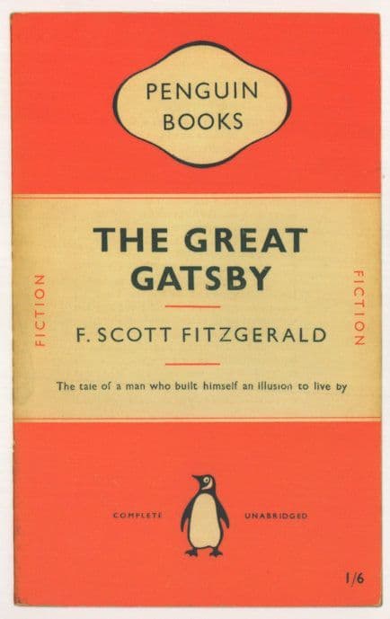The Great Gatsby F Scott Fitzgerald 1950 Book Postcard