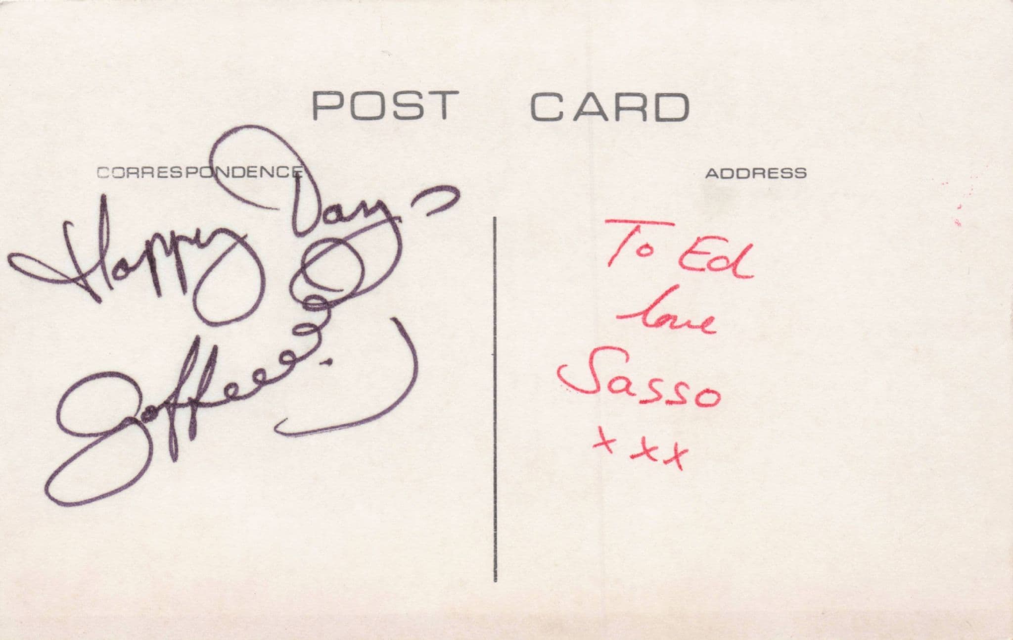 The Great Goffeee Welsh Clown & Sasso Gypsy Hand Signed Photo Postcard