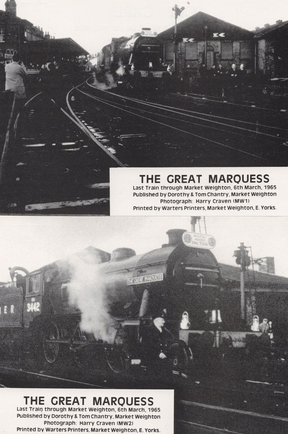 The Great Marquess Market Weighton Train Yorkshire 2x Postcard s