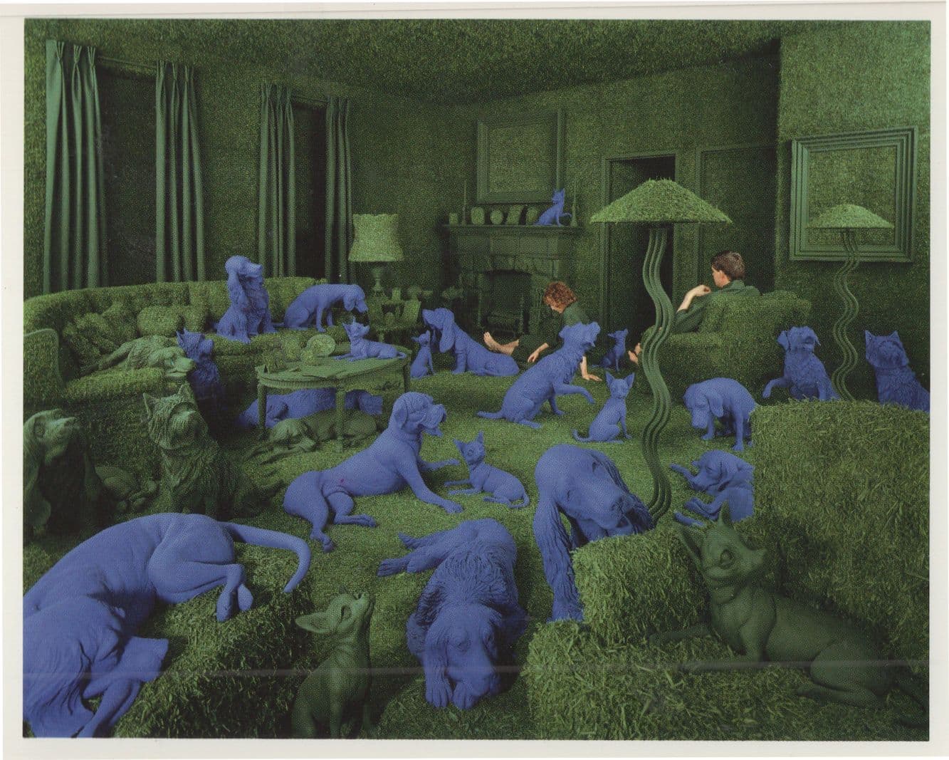 The Greenhouse Lounge With Blue Dogs Grass Amazing RPC Postcard