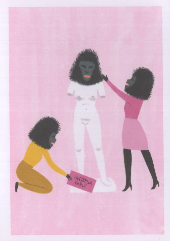 The Guerrilla Girls Mask Battle Against Sexism Womens Rights Postcard