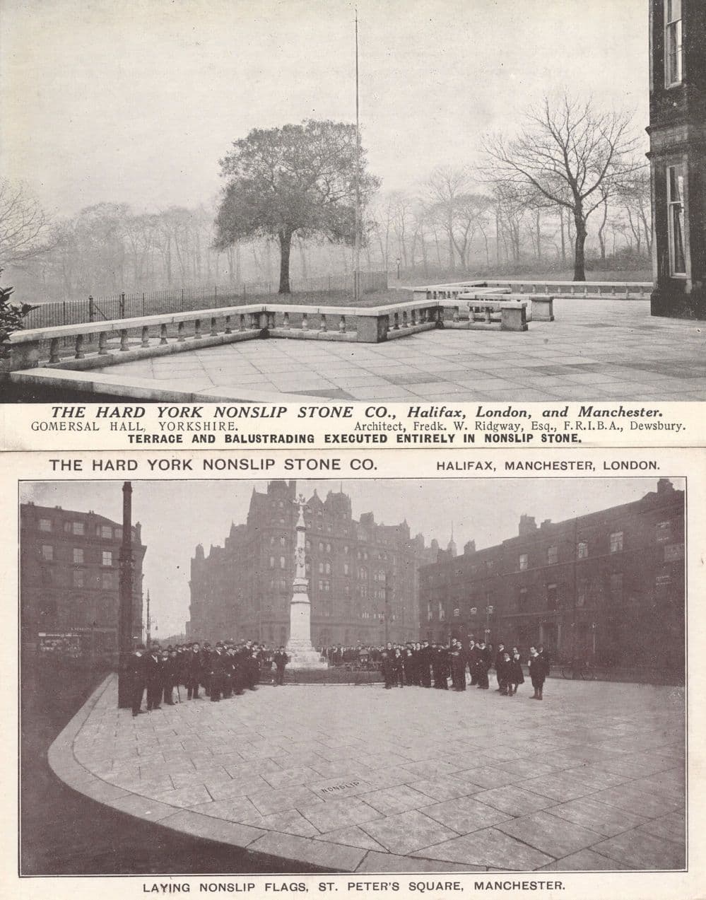 The Hard York Nonslip Stone Co Military Band Manchester 2x Old Postcard s