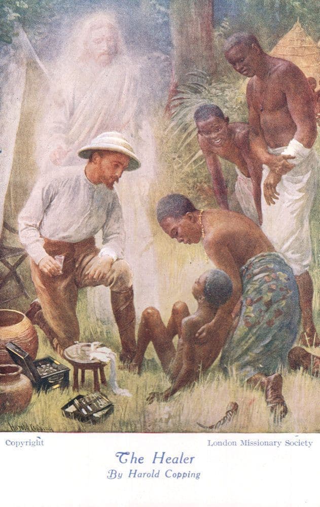 The Healer African Christian London Missionary Society Postcard