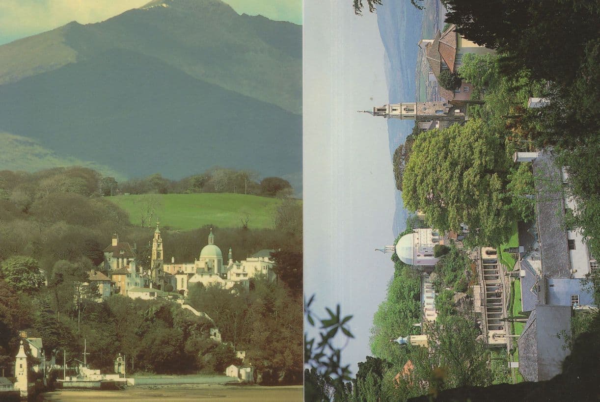 The Hotel Portmeirion Gwynedd Wales 2x Mint Aerial Amazing Postcard s