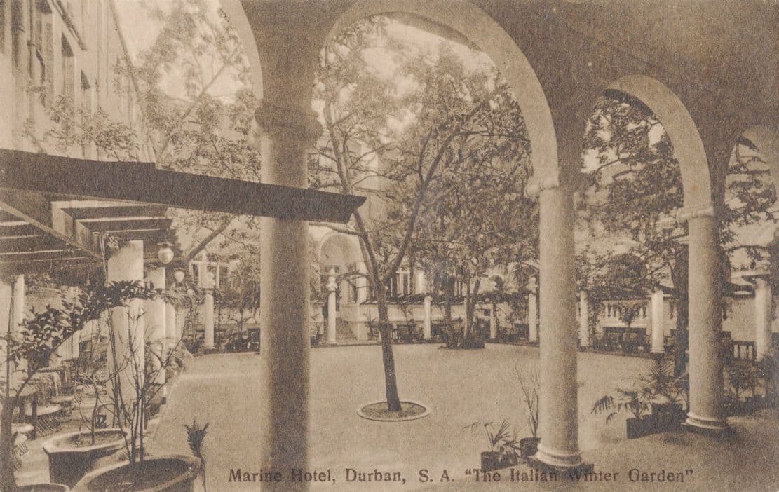 The Italian Winter Garden At Marine Hotel Durban African Postcard