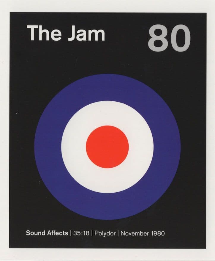The Jam Paul Weller Sound Affects Mod Punk Rock 1980 LP Postcard