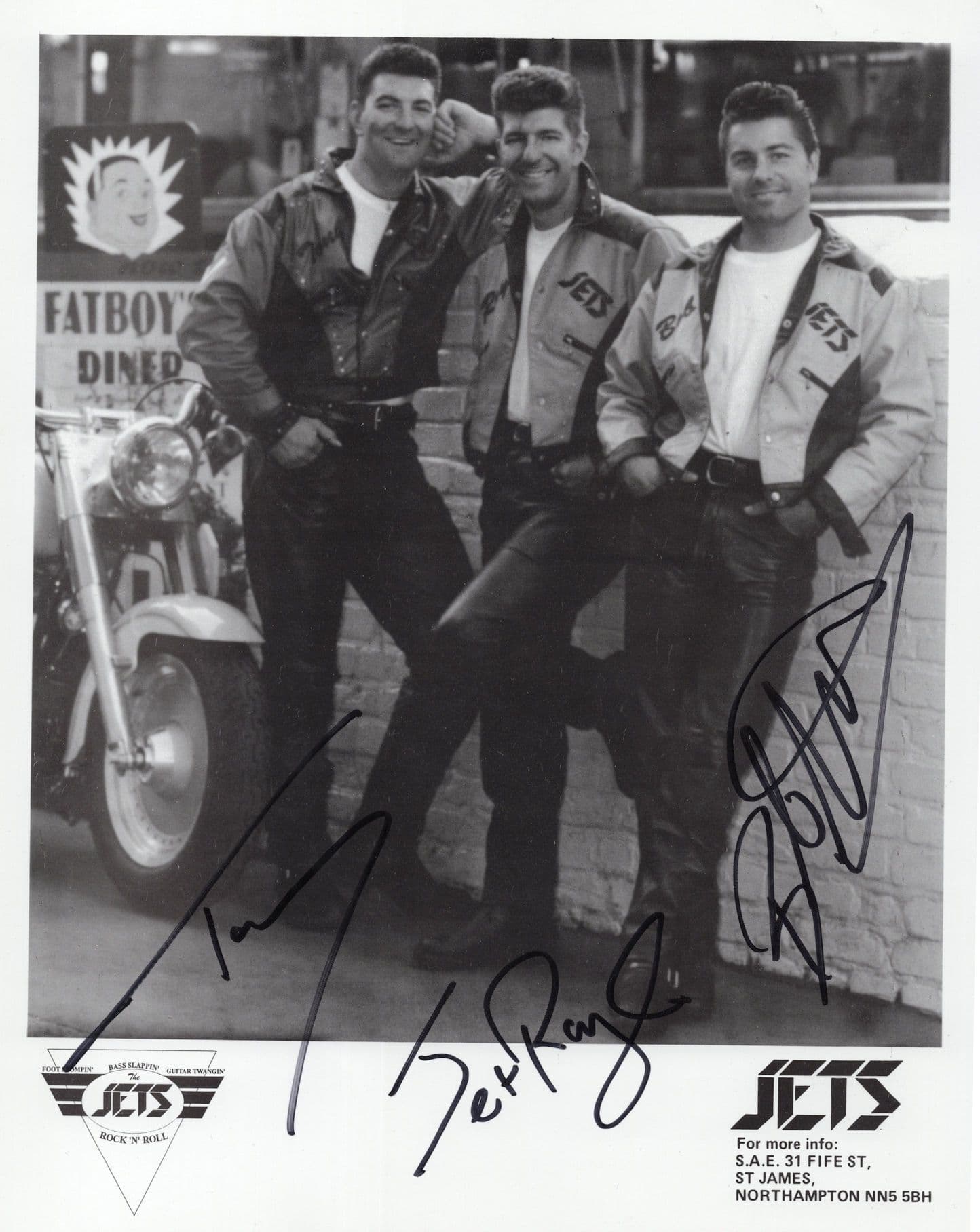 The Jets Punk Rock New Wave Large Hand Signed Photo