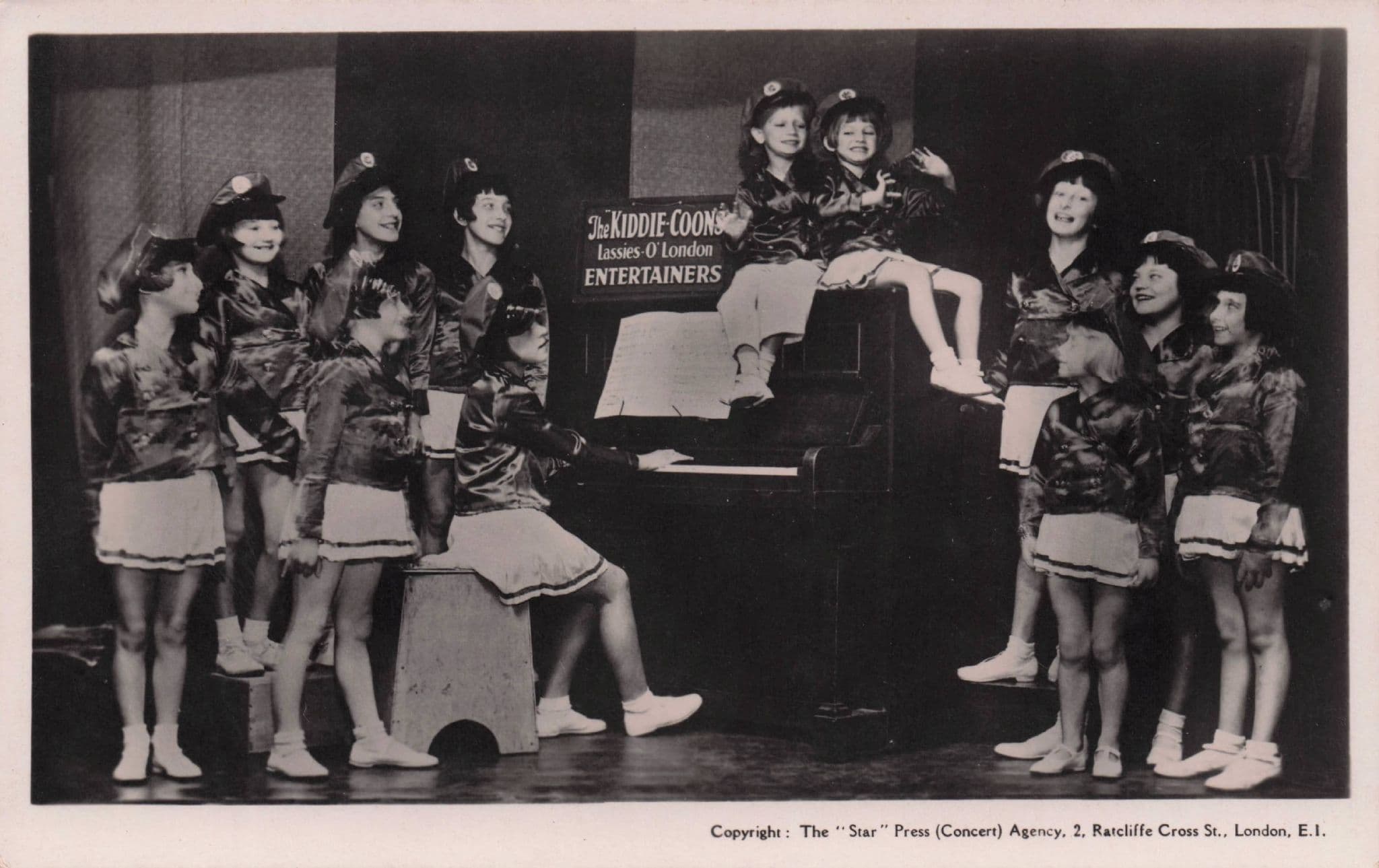 The Kiddie Coons London Old Children Entertainers Troupe RPC Postcard