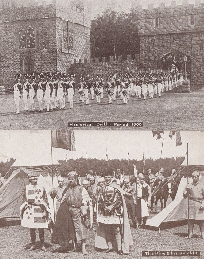 The King & His Knights Aldershot Tattoo Hampshire 2x Postcard s