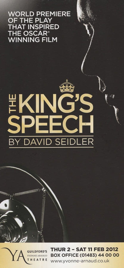 The King's Speech George V VI Winston Churchill 6x MULTI Hand Signed Flyer