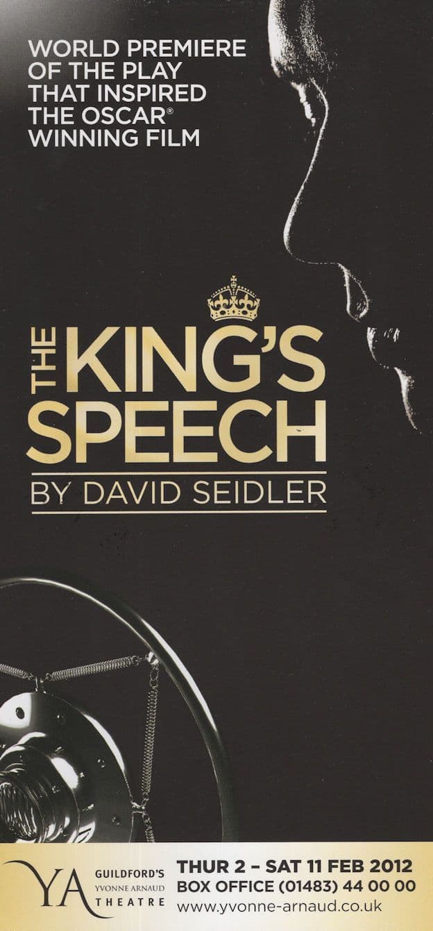The King's Speech George V VI Winston Churchill 6x MULTI Hand Signed Flyer