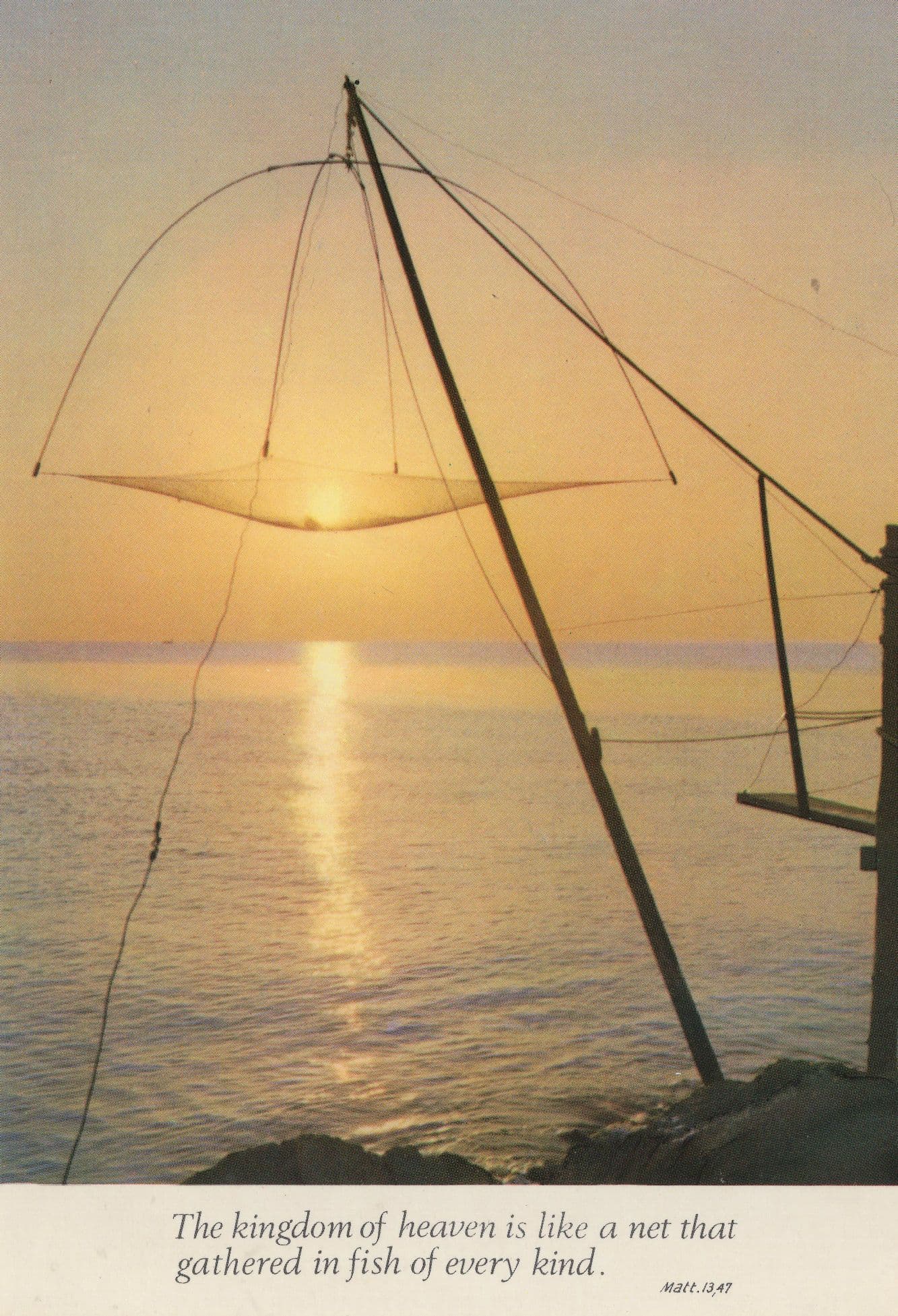 The Kingdom Of Heaven Is Like A Fishing Net Postcard