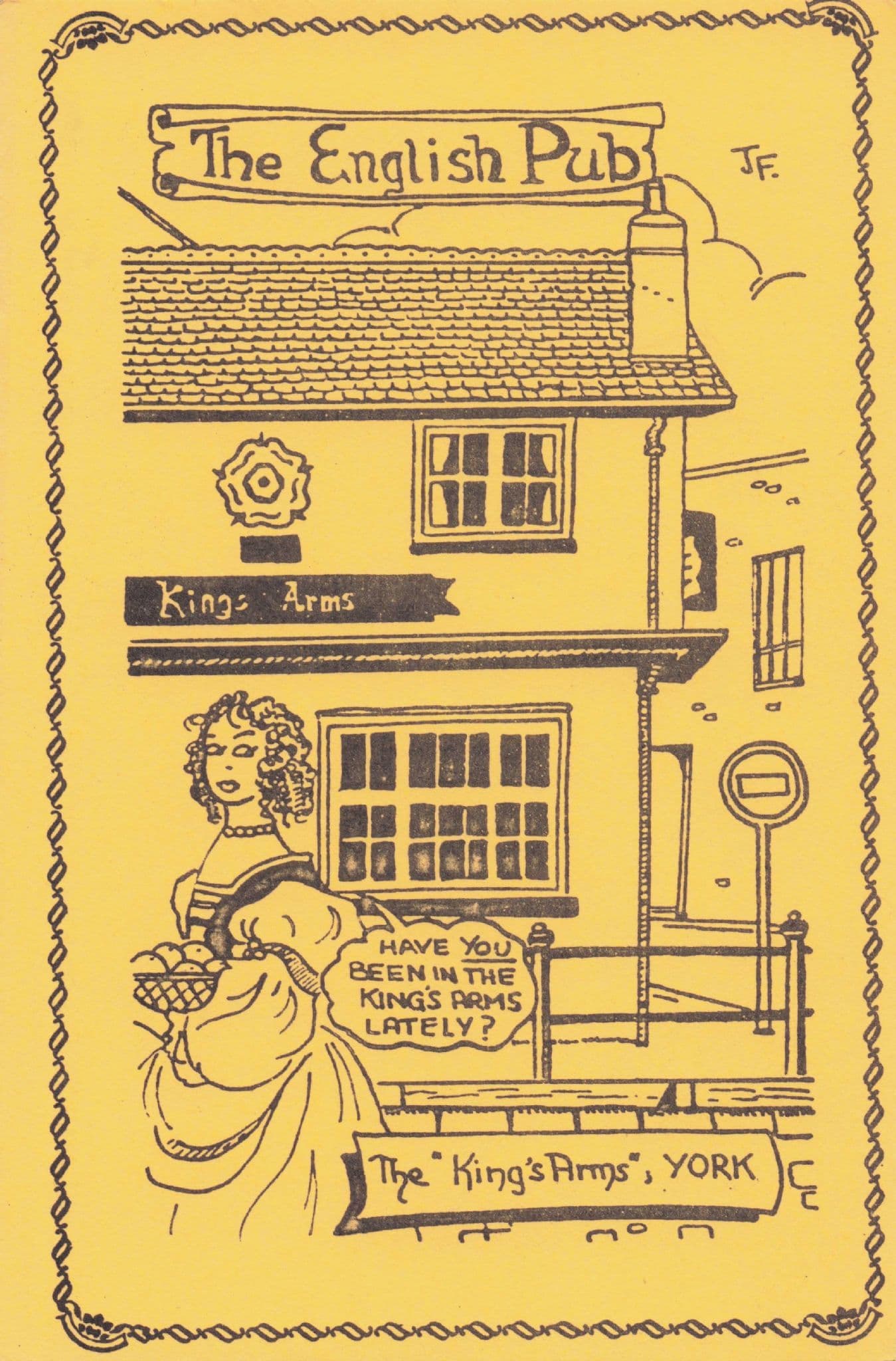 The Kings Arms York Rare Limited Edition of 100 Artist Pub Postcard