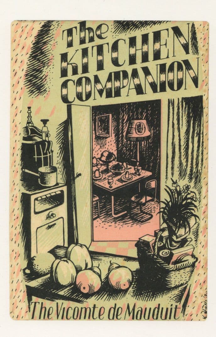 The Kitchen Companion Viconte De Mauduit 1939 Book Postcard