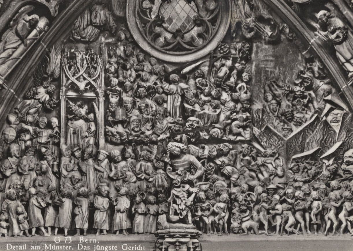 The Last Judgement Erhard Kung Real Photo German Postcard