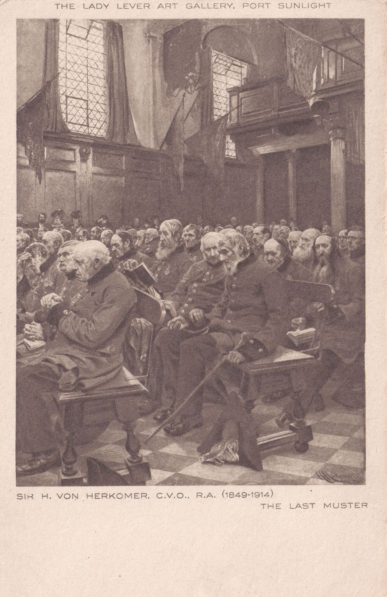 The Last Muster Hubert Von Herkomer Military Painting Postcard