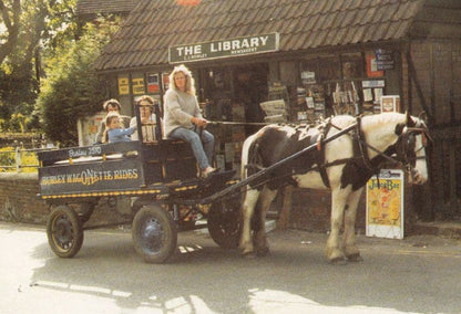 The Library Burley New Forest Wagon Horse Rides 4x Postcard s