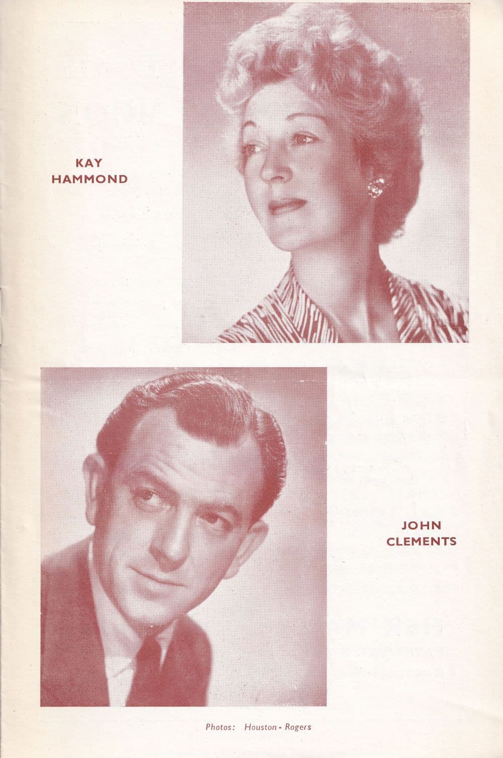 The Little Glass Clock Hugh Mills Ben Hur Rare Theatre Programme