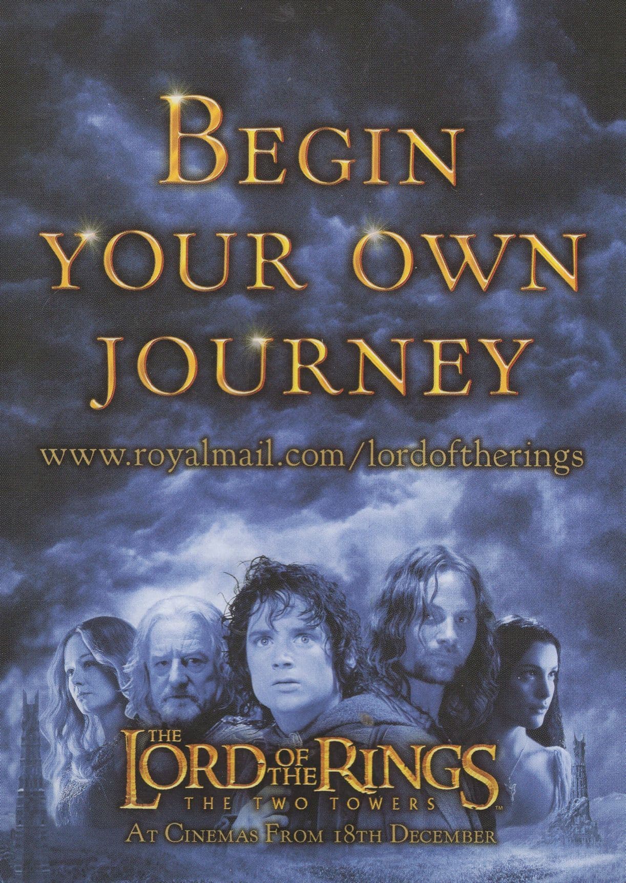 The Lord Of The Rings Two Towers Film Premiere Postcard