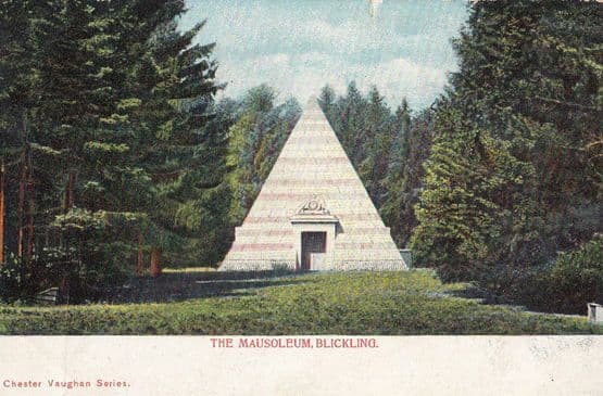 The Mausoleum Blickling Norfolk Village Antique Postcard