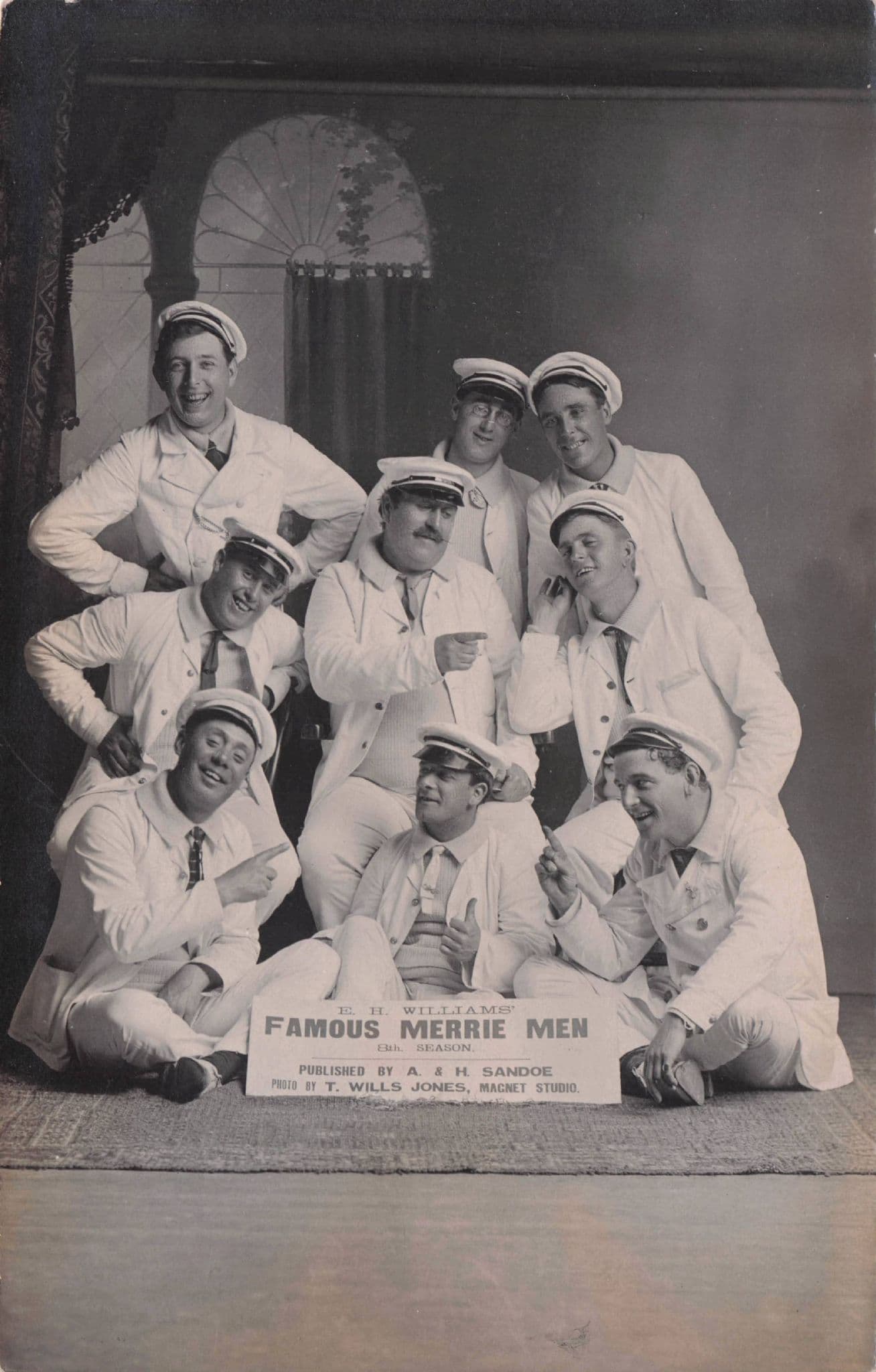 The Merry Men Cadets Entertainers Troupe Old Photo Postcard