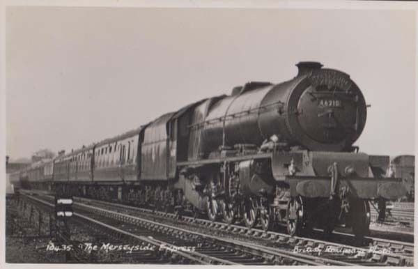 The Merseyside Express Train Antique British Railways Real Photo Postcard
