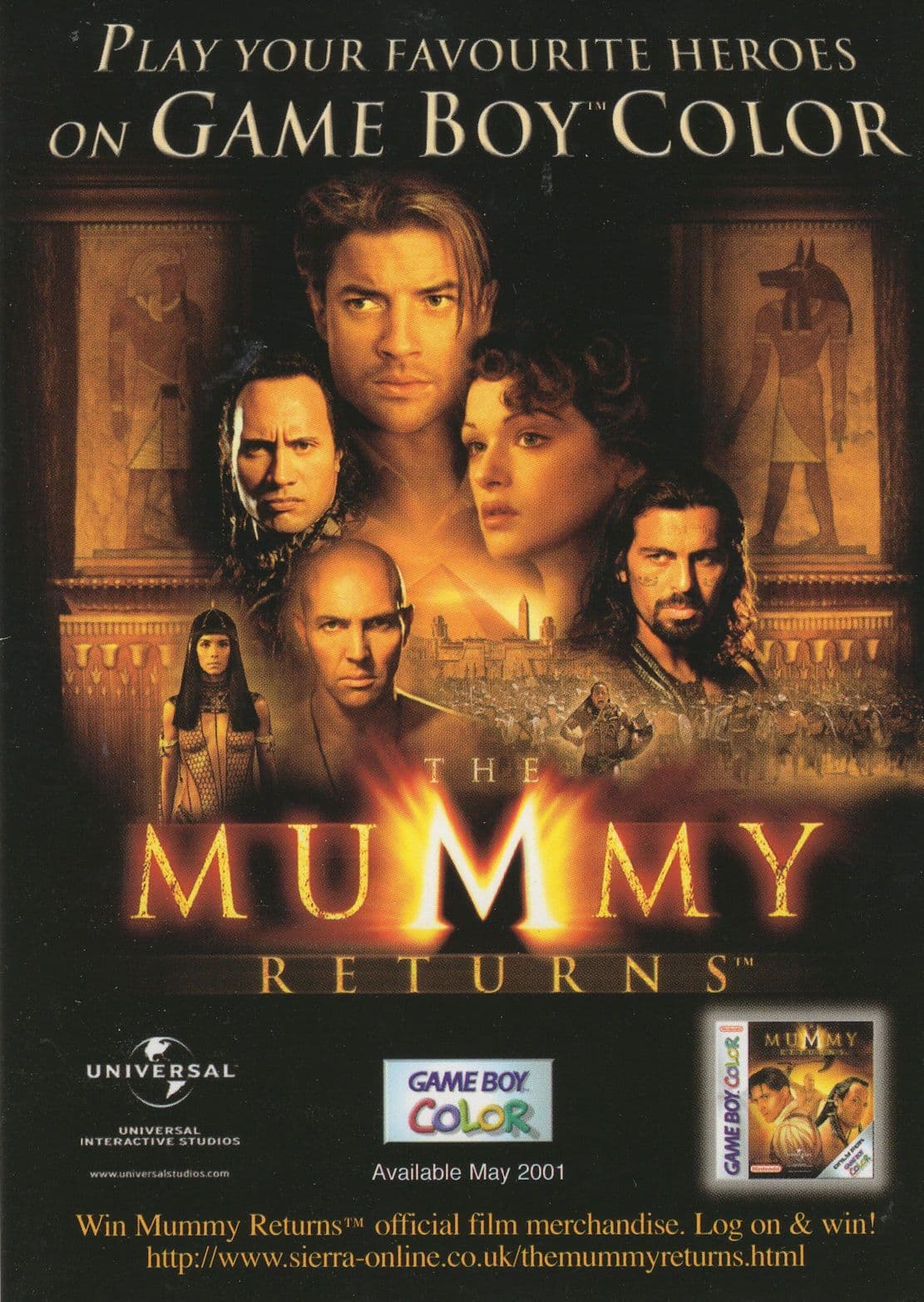 The Mummy Returns Computer Game Boy Movie Film Postcard