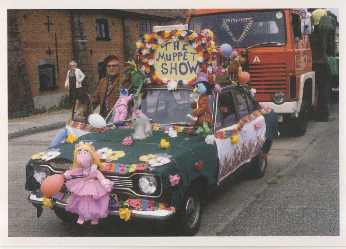 The Muppets Muppet Show at Diss Norfolk Carnival 1980 Postcard