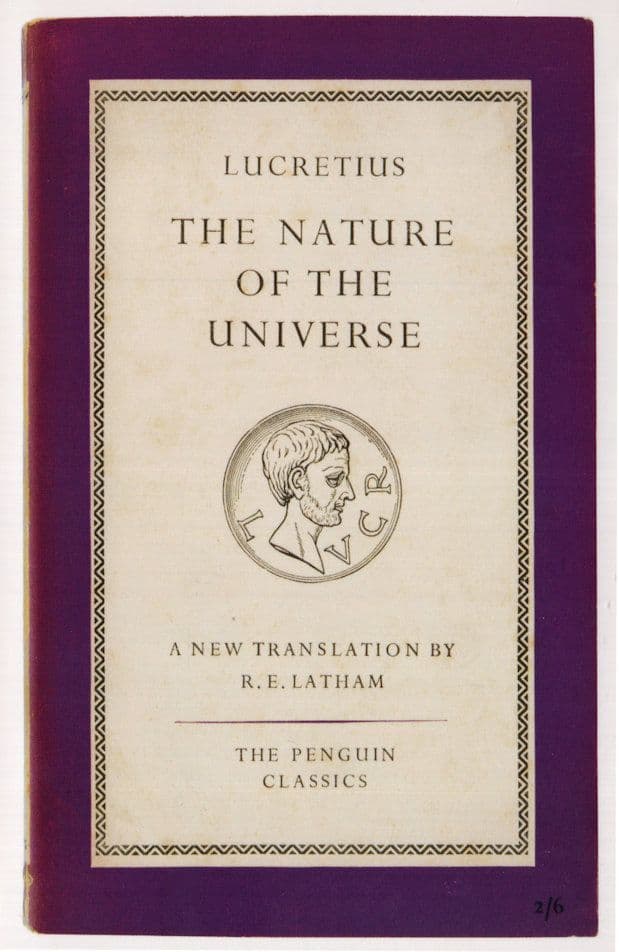 The Nature Of The Universe Lucretius 1951 Book Postcard