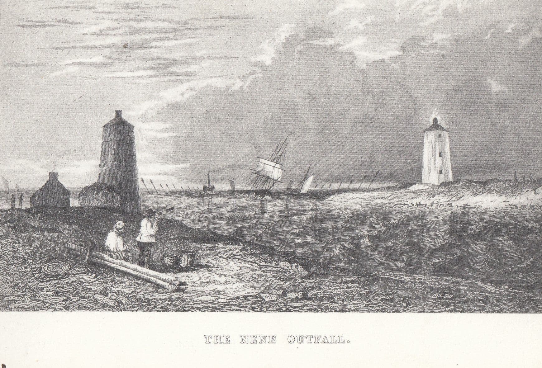 The Nene Outfall Wisbech Telescope Cambridge Painting Postcard