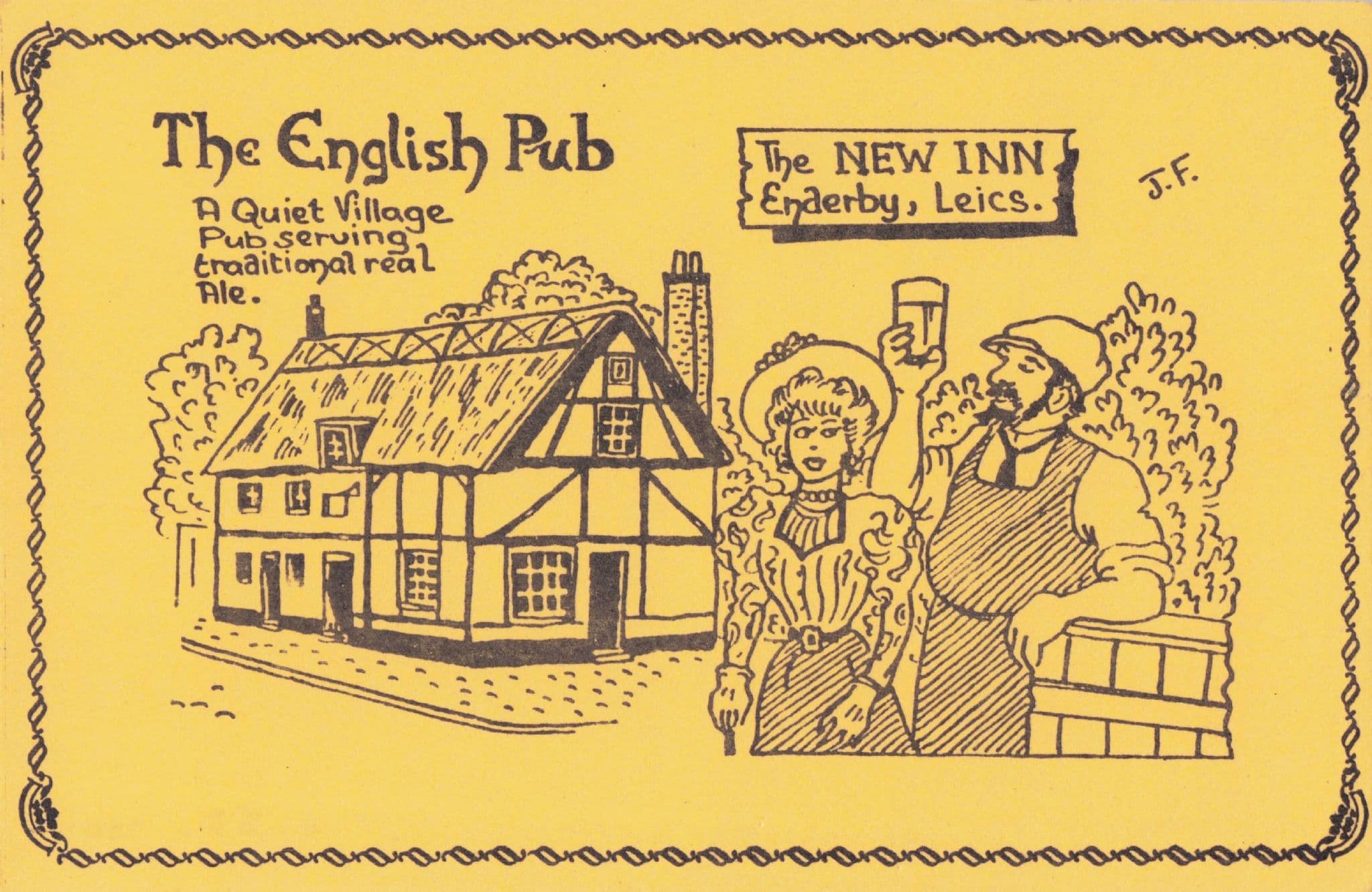 The New Inn Enderby Leicester Pub Ltd Edn Of 100 Postcard