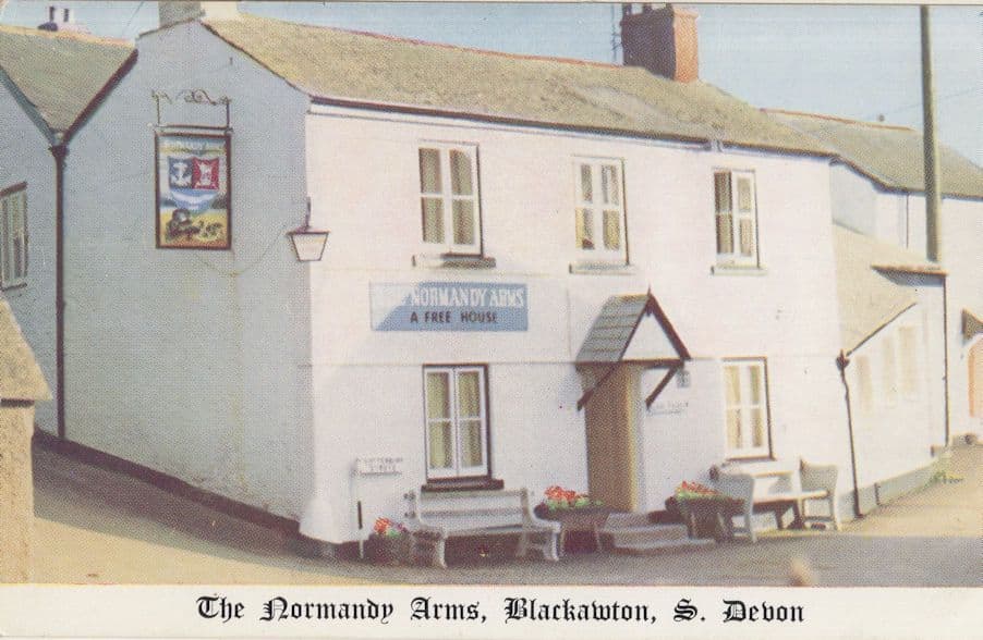 The Normandy Arms Blackawton Devon Pub Postcard