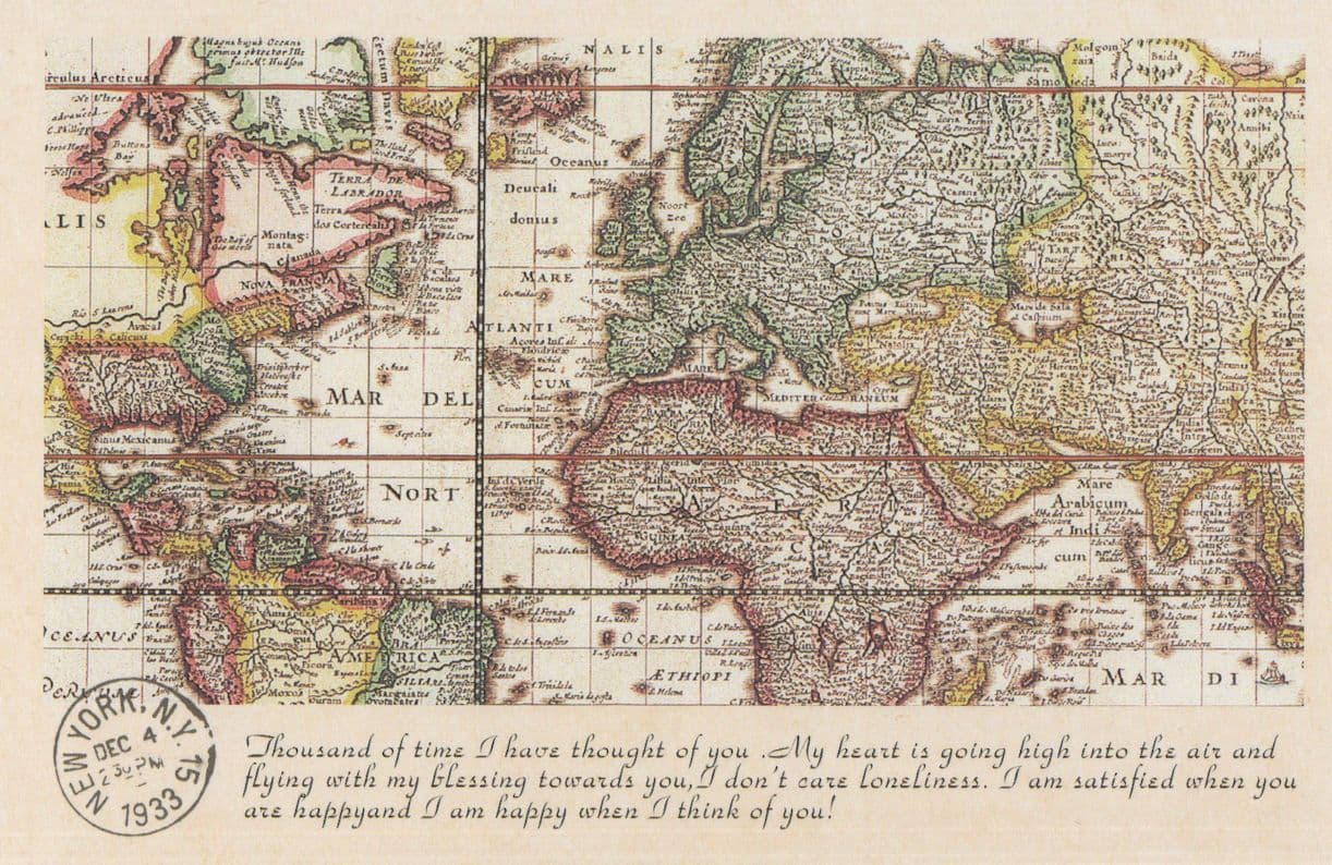 The North Sea Britain Europe Germany France Map Proverb Postcard