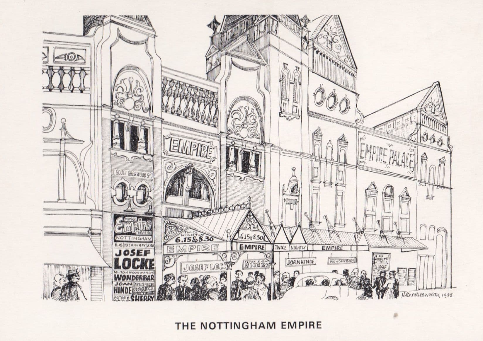 The Nottingham Empire Josef Locke Theatre Postcard