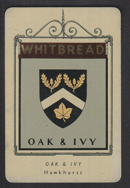 The Oak & Ivy Hawkhurst Kent Metal Advertising Pub Sign Whitbread Card