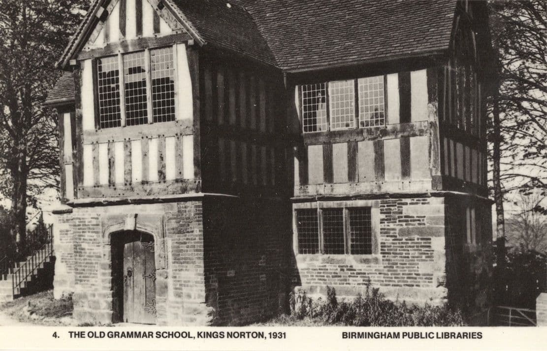 The Old Grammar School 1931 Kings Norton Birmingham Real Photo Postcard