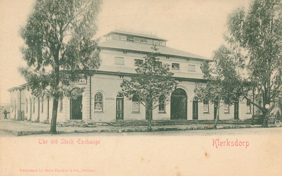 The Old Stock Exchange Klerksdorp South Africa Old Postcard