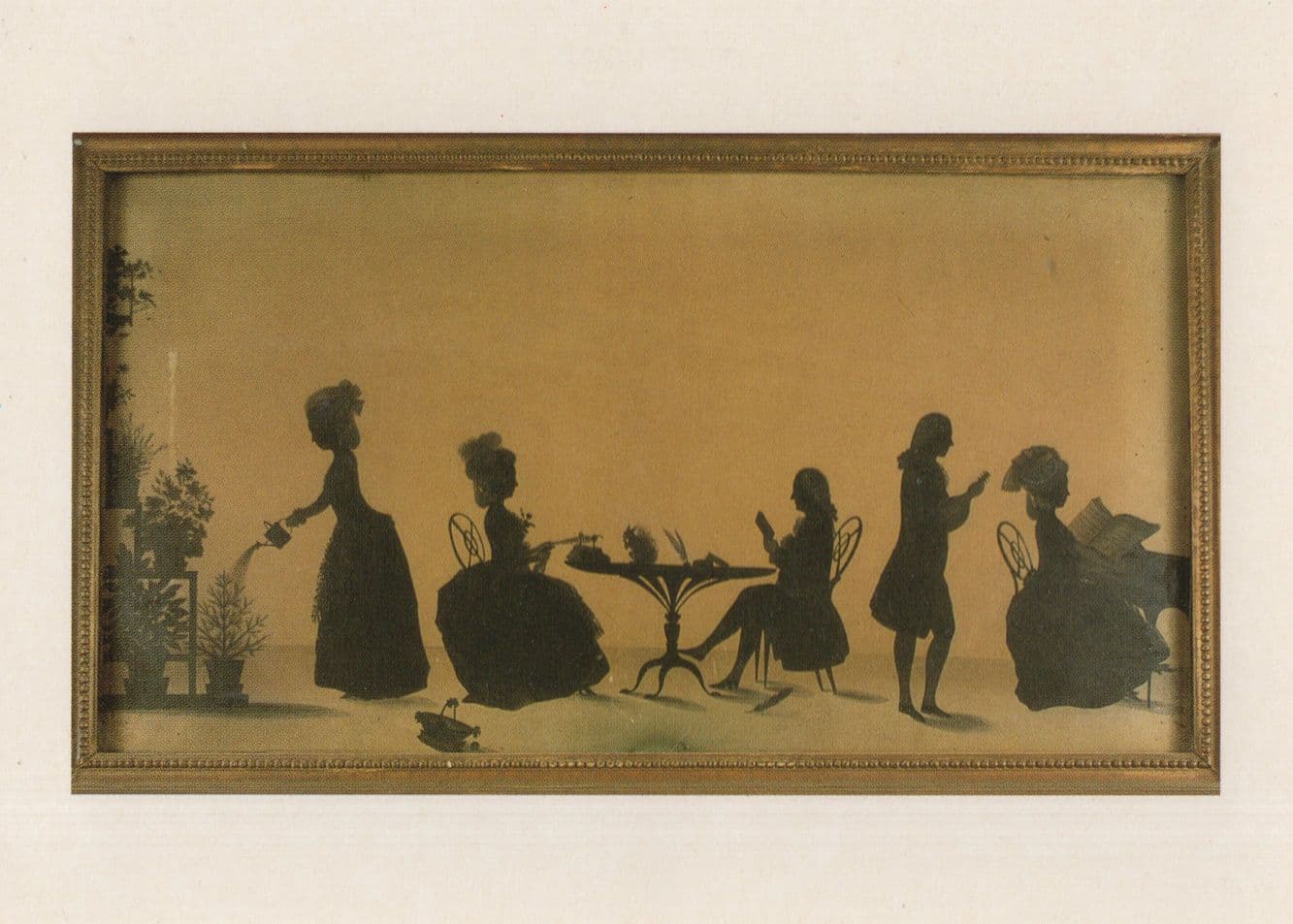 The Parminsters At Home 1783 Silhouette Francis Torond Postcard